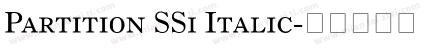 Partition SSi Italic字体转换